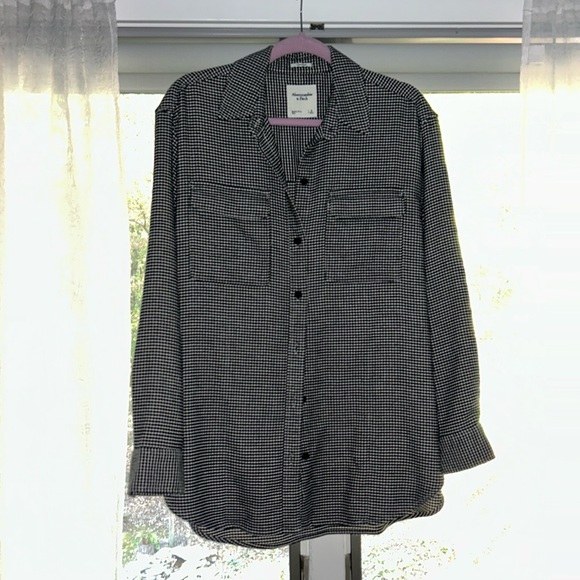 Abercrombie Oversized Shacket. Size S. Black and White pattern. - Picture 1 of 3